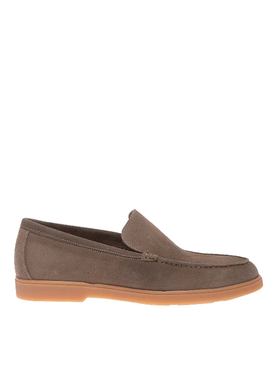 Shop Berwick 1707 Suede Slip-on Shoes In Taupe