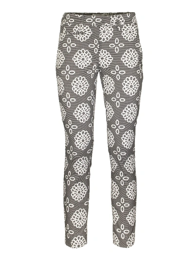 Shop Dondup Perfect Floral Print Trousers In Grey