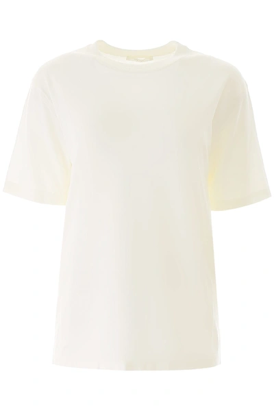 Shop The Row Darcia Knit T-shirt In White (white)