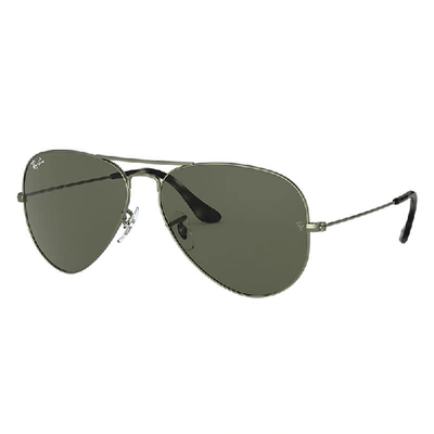Shop Ray Ban Aviator Classic Sonnenbrillen Transparent Grün Fassung Grün Glas 58-14 In Transparent Green