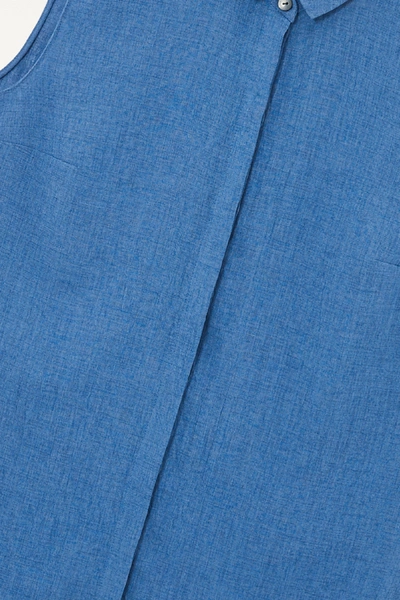Shop Cefinn Hailey Voile Shirt In Blue