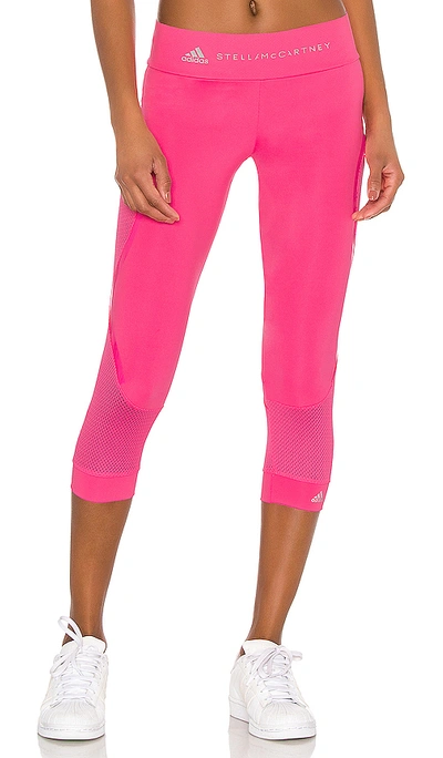 Shop Adidas By Stella Mccartney P Ess 3/4 Tight In Solar Pink