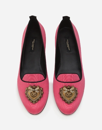 Shop Dolce & Gabbana Moiré Devotion Slippers