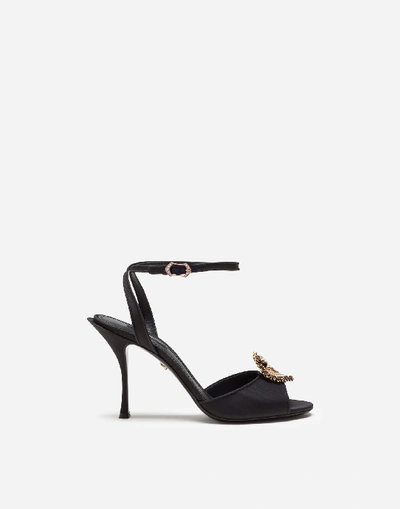 Shop Dolce & Gabbana Moiré Devotion Sandals