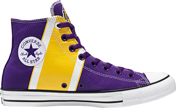 purple and gold converse