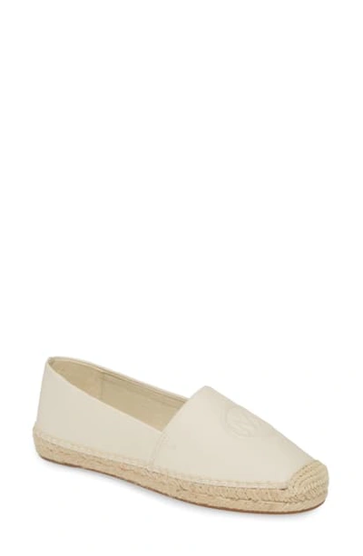 Shop Michael Michael Kors Dylyn Espadrille Slip-on In Light Cream Tumbled Leather