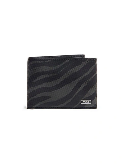 Shop Tumi Tiger Double Bi-fold Wallet In Tiger Print