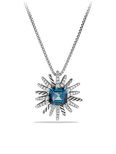 Shop David Yurman Starburst Sterling Silver, Prasiolite & Pav&eacute; Diamond Pendant Necklace