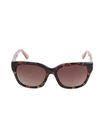 Shop Oscar De La Renta 54mm Square Sunglasses In Black White