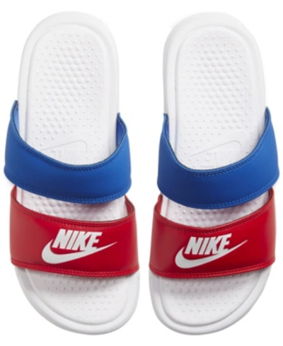 Shop Nike Women's Benassi Duo Ultra Slide Sandals From Finish Line In Multi