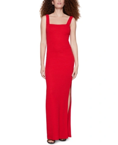 Shop Bcbgeneration Square-neck Bodycon Dress In Electric Red