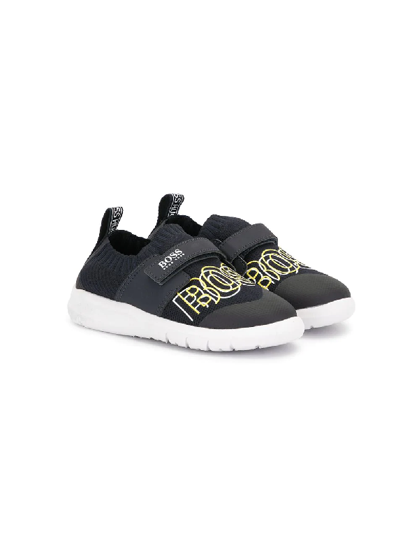 boss logo print trainers