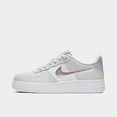 Shop Nike Big Kids' Air Force 1 Lv8 Casual Shoes In White