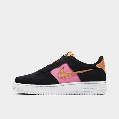 Shop Nike Big Kids' Air Force 1 Lv8 Casual Shoes In Black