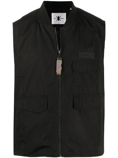 Shop Daily Paper Husam Multi-pocket Vest In Black