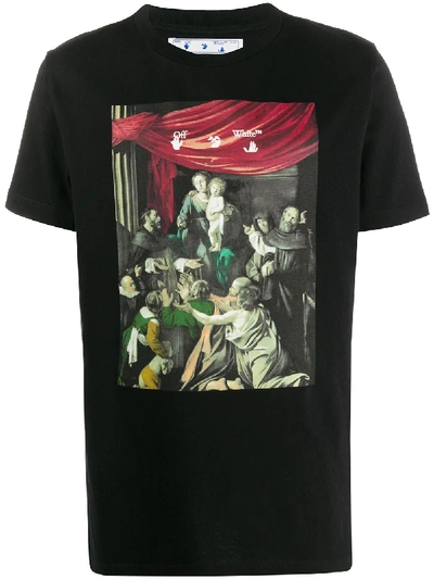 Shop Off-white Caravaggio-print T-shirt In Black