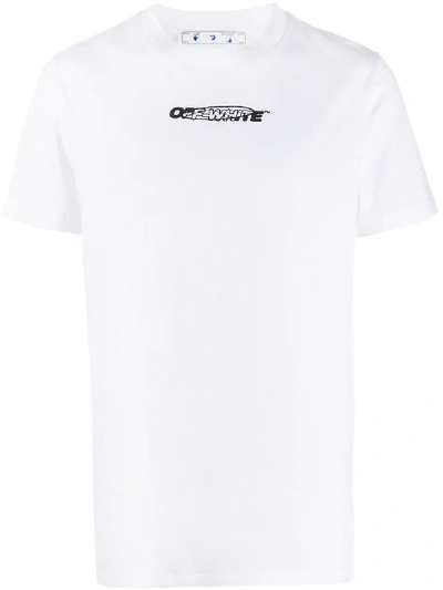 Shop Off-white Hand Painters Print T-shirt In White