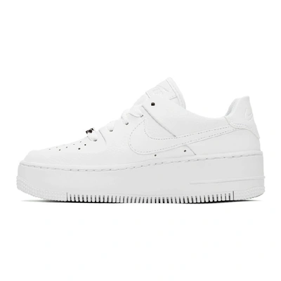 Shop Nike White Air Force 1 Sage Sneakers In 100 Wh/wh