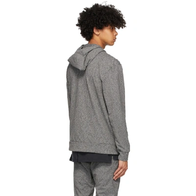 Shop Nike Grey & Black Dri-fit Yoga Hoodie In 032 Black/h