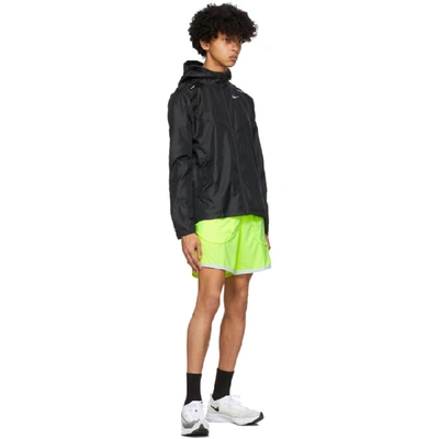 Shop Nike Green Flex Stride Wild Run Shorts In 358 Ghost G