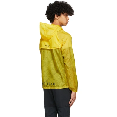 Shop Nike Yellow & Black Trail Windrunner Jacket In 735 Speed Y