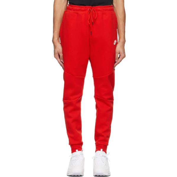 red nike joggers