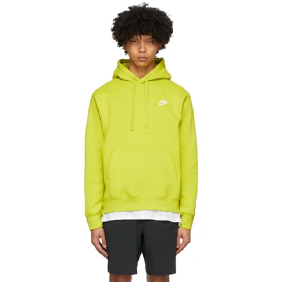 Shop Nike Green Club Pullover Hoodie In 308 Bright