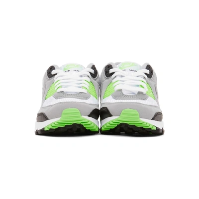 Shop Nike White & Grey Air Max 90 Sneakers In 100 White/p