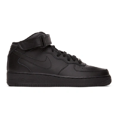 Shop Nike Black Air Force 1 Mid '07 Sneakers In 001 Black