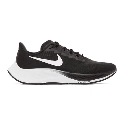 Shop Nike Black And White Air Zoom Pegasus 37 Sneakers In 002 Black/w