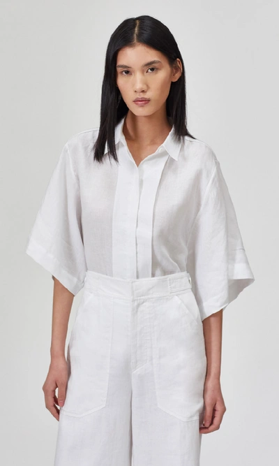 Shop Equipment Chaney Linen Shirt In Bright White