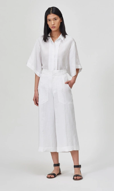 Shop Equipment Chaney Linen Shirt In Bright White