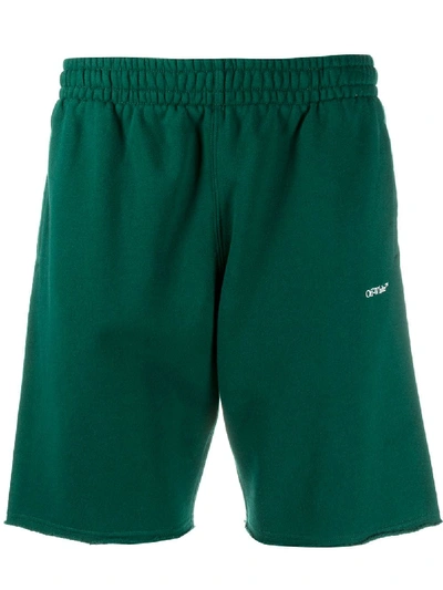 Shop Off-white Arrows-print Track Shorts In Green