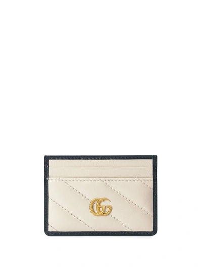 Shop Gucci Gg Marmont Cardholder In White