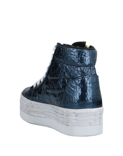 Shop Jc Play By Jeffrey Campbell Woman Sneakers Midnight Blue Size 9 Textile Fibers