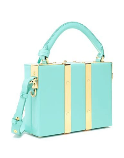 Shop Sophie Hulme Handbags In Turquoise