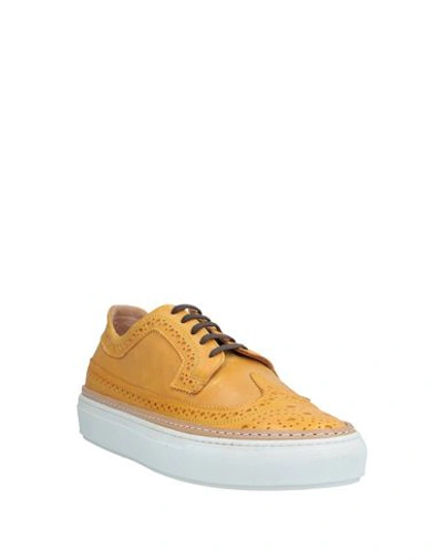 Shop Pantofola D'oro Lace-up Shoes In Ocher