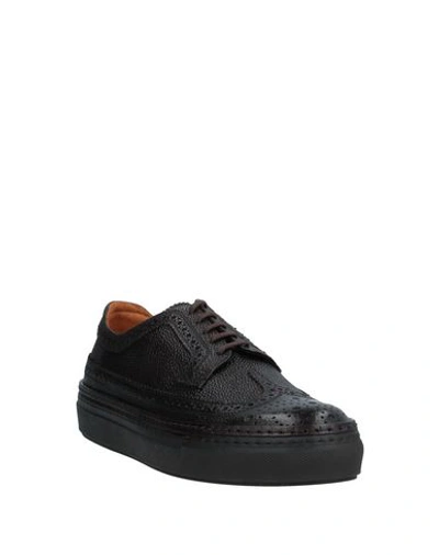 Shop Pantofola D'oro Lace-up Shoes In Dark Brown