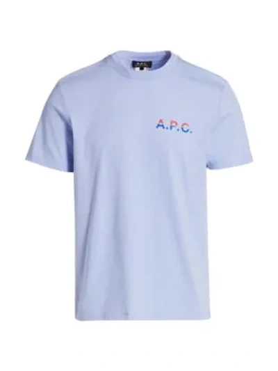 Shop A.p.c. David Organic Cotton T-shirt In Purple