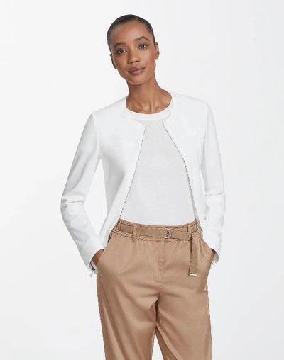Shop Lafayette 148 Fundamental Bi-stretch Juno Jacket In White