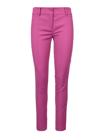 Shop Patrizia Pepe Cotton Blend Trousers In Pink