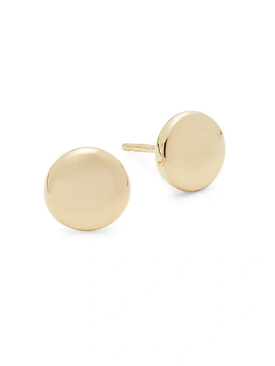 Shop Saks Fifth Avenue 14k Yellow Gold Flat Earrings