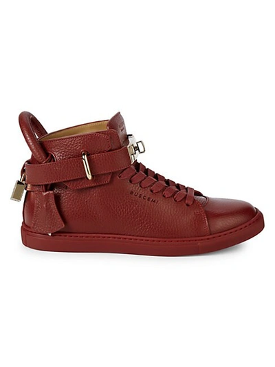 Shop Buscemi Alce Leather High-top Sneakers In Guts