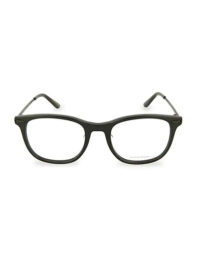 Shop Bottega Veneta 52mm Square Reading Glasses In Black