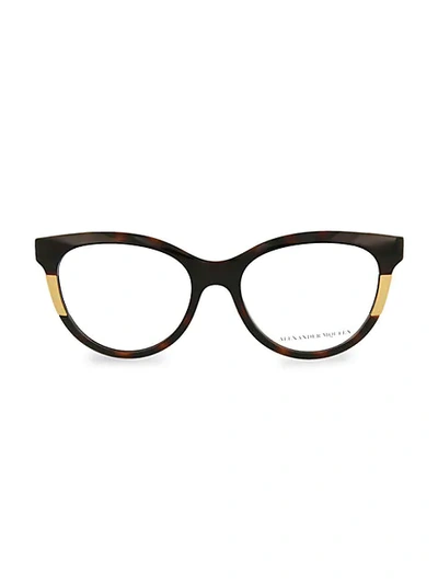 Shop Alexander Mcqueen 51mm Cat Eye Optical Glasses In Avana