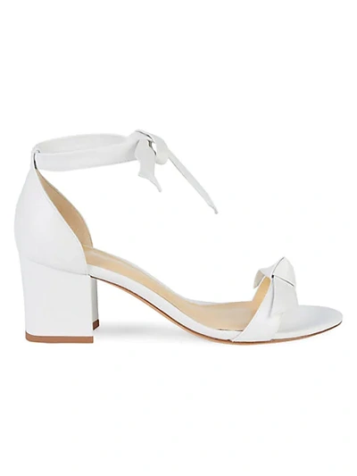 Shop Alexandre Birman Clarita Leather Heeled Sandals In White