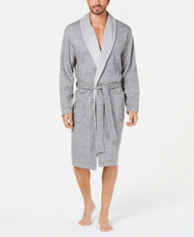 Shop Ugg Men's Robinson Fleece Robe In Grey Heather