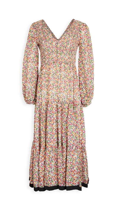 Shop Rixo London Brooke Dress In Retro Micro Floral