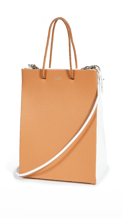 Shop Medea Prima Tall Bag In Brown/white