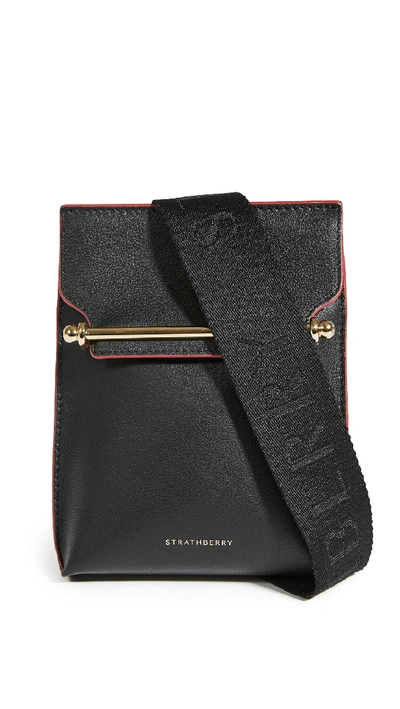 Shop Strathberry Stylist Crossbody Bag In Black/ruby